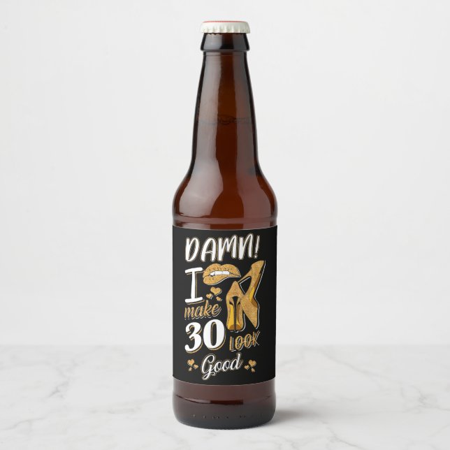Rótulo Para Garrafa De Cerveja aniversário de 30 anos | Faço 30 Pareceres Bons (Frente)