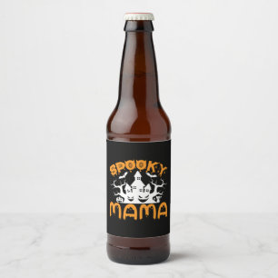 Rótulo Para Garrafa De Cerveja Aniversário De Halloween Mamãe Sinistra