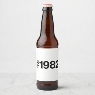 Rótulo Para Garrafa De Cerveja Aniversário do Aniversário do Aniversário de 1982