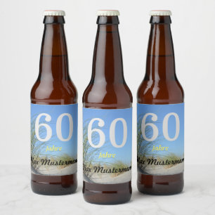 Rótulo Para Garrafa De Cerveja aniversário personalizante