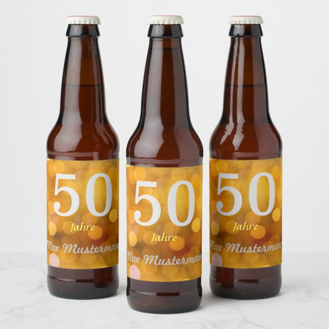 Rótulo Para Garrafa De Cerveja aniversário personalizante (Garrafas)