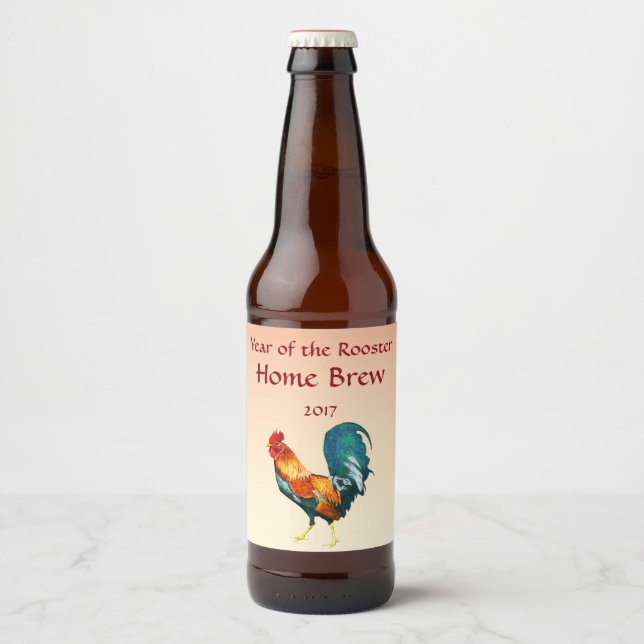 Rótulo Para Garrafa De Cerveja Ano do Rótulo das Aves de Capoeira (Frente)