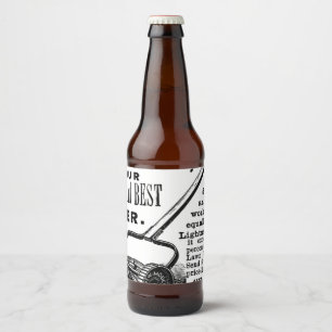 Rótulo Para Garrafa De Cerveja Anúncio de cortador de relva de safra