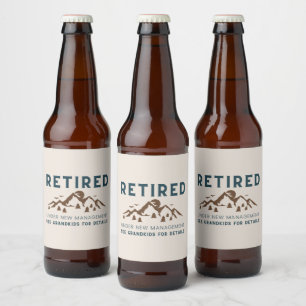 Rótulo Para Garrafa De Cerveja Aposentado Sob Novo Engraçado De Gestão