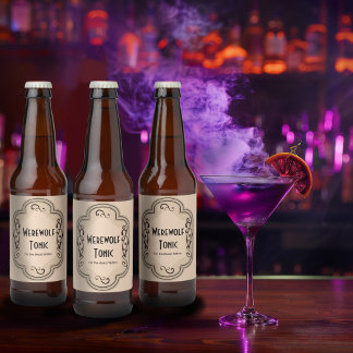 Rótulo Para Garrafa De Cerveja Apotário Tônico do Lobisomem Breve e Boos