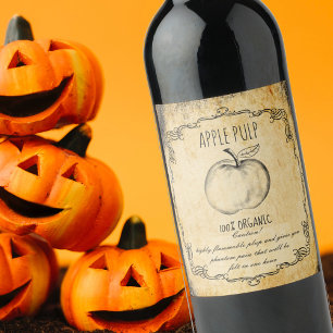 Rótulo Para Garrafa De Cerveja Apothary Halloween Vintage Cider