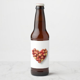 Rótulo Para Garrafa De Cerveja Apple Heart
