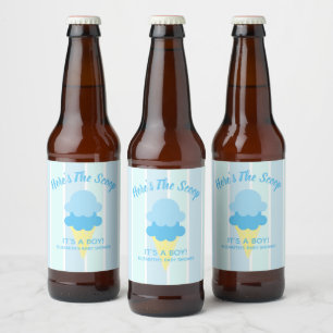 Rótulo Para Garrafa De Cerveja Aqui está o Chá de fraldas de Verão do Sorvete 