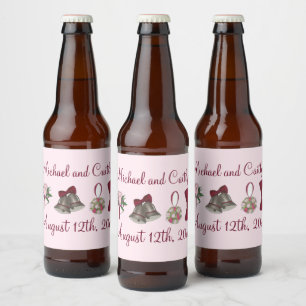 Rótulo Para Garrafa De Cerveja Arco das Flores de Casamento Tie Bridal Rose Bouqu