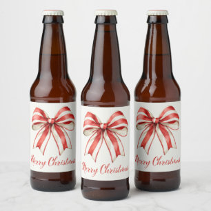 Rótulo Para Garrafa De Cerveja Arco de Greve de Canas Vermelhas de Doces Brancos