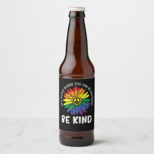 Rótulo Para Garrafa De Cerveja Arco-íris de Bondade Mundial