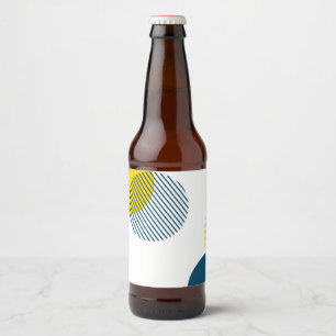 Rótulo Para Garrafa De Cerveja Arte abstrato moderna, simples, mínima, urbana mo