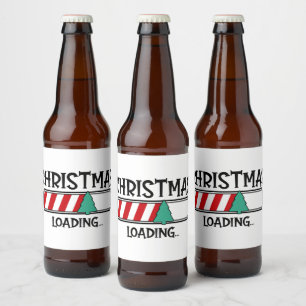 Rótulo Para Garrafa De Cerveja Arte de palavras de carregamento de Natal engraçad