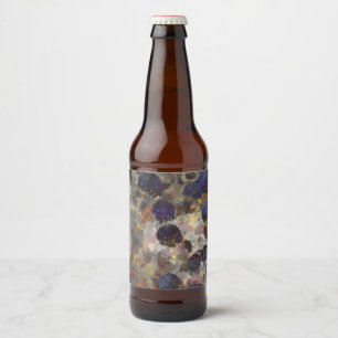 Rótulo Para Garrafa De Cerveja Arte digital de fundo do padrão floral/floral