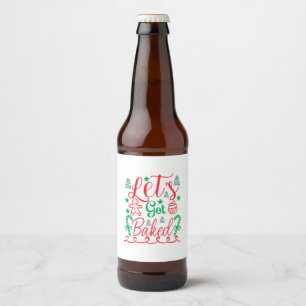 Rótulo Para Garrafa De Cerveja Arte Xmas Que Se Esfregue