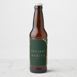 Rótulo Para Garrafa De Cerveja Árvores de vidoeiro douradas