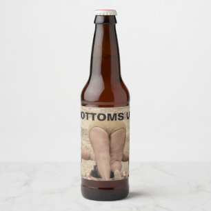 Rótulo Para Garrafa De Cerveja As partes inferiores levantam o humor retro da