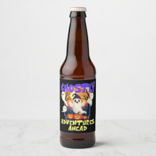 Rótulo Para Garrafa De Cerveja Aventuras Fantásticas À Frente, Festa de Halloween