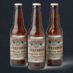 Rótulo Para Garrafa De Cerveja Bachelor Rustic Whiskey<br><div class="desc">Design de cano de uísque russo com tipografia ocidental ousada. Personalize esta design com seu próprio texto. Personalize ainda mais este design selecionando o link "personalizar mais",  se desejar.</div>