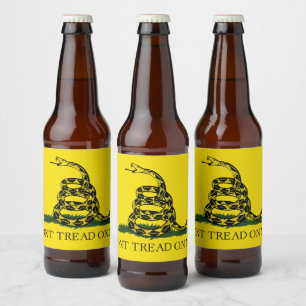Rótulo Para Garrafa De Cerveja Bandeira de Gadsden Don't Tread on Me