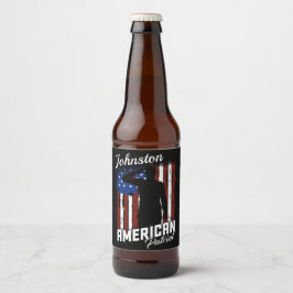 Rótulo Para Garrafa De Cerveja Bandeira Personalizada do Patriot Soldier EUA