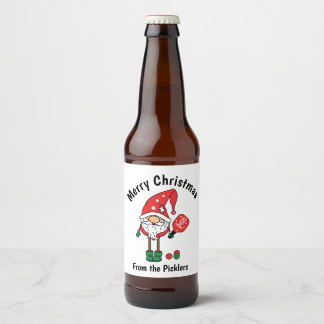 Rótulo Para Garrafa De Cerveja Batedeira de Natal (Frente)