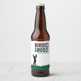 Rótulo Para Garrafa De Cerveja Bebendo e Dirigindo Festa de Aniversário de Golfe