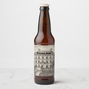 Rótulo Para Garrafa De Cerveja Bem-vindo à Casa Vintage Imóveis Corretor de Imóve