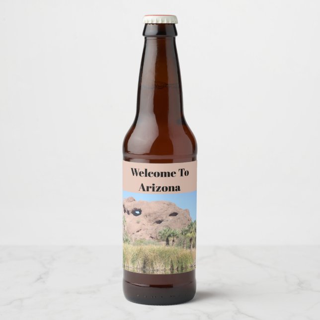 Rótulo Para Garrafa De Cerveja Bem-vindo ao Arizona Phoenix Landmark Guest (Frente)