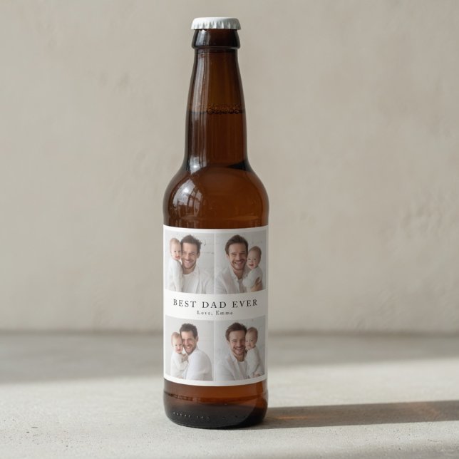 Rótulo Para Garrafa De Cerveja Best Dad Ever Personalized (Criador carregado)