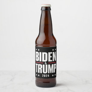 Rótulo Para Garrafa De Cerveja Biden Trump 2024 Divertida Eleição Presidencial VP