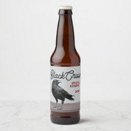 Rótulo Para Garrafa De Cerveja Black Crow Brand Bottle Label
