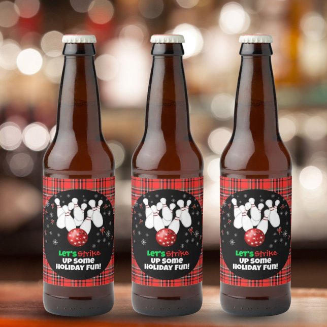 Rótulo Para Garrafa De Cerveja Boliche de Feriado Festivo  (Criador carregado)