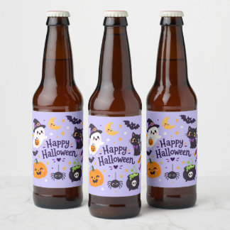 Rótulo Para Garrafa De Cerveja boo halloween