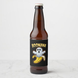 Rótulo Para Garrafa De Cerveja Boonana Fantasma Bonito Banana Halloween