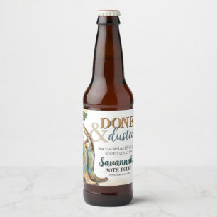 Rótulo Para Garrafa De Cerveja Boots and Bubble Country Cowgirl Western Birday