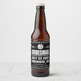 Rótulo Para Garrafa De Cerveja Bridesmaid Personalizada