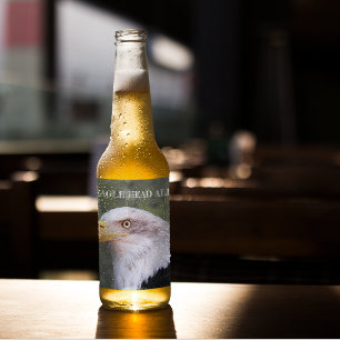 Rótulo Para Garrafa De Cerveja Cabeça de Águia Bald Americana
