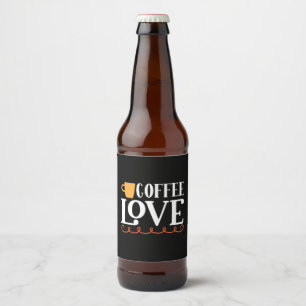 Rótulo Para Garrafa De Cerveja Café Arte Café Amor