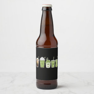 Rótulo Para Garrafa De Cerveja Café Latte Verde - Dia de São Patrício Irlandês Cu