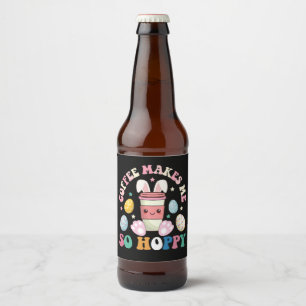 Rótulo Para Garrafa De Cerveja Café Me Torna Um Felz pascoa De Coelho Coelhinho T