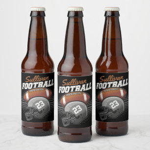 Rótulo Para Garrafa De Cerveja Capacete Personalizado com Número do Jogador de Fu