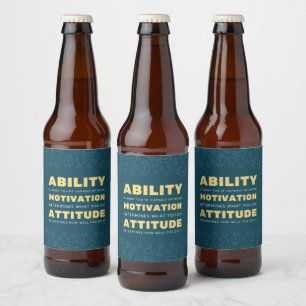 Rótulo Para Garrafa De Cerveja Capacidade, Motivação, Inspiração de atitude