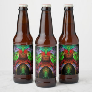 Rótulo Para Garrafa De Cerveja Carnaval Abstrato Art