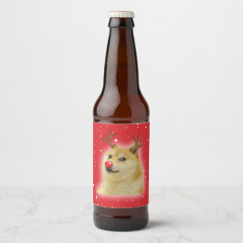 Rótulo Para Garrafa De Cerveja Cartão de Natal do Meme do Cachorro Dogright Doggo