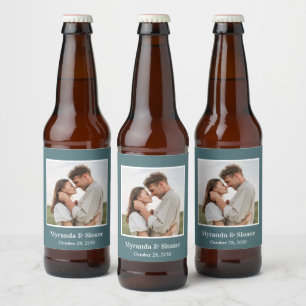 Rótulo Para Garrafa De Cerveja Casamento de Foto Moderna