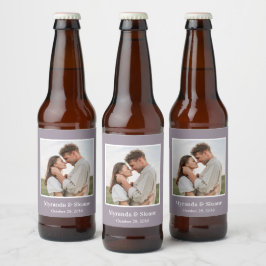 Rótulo Para Garrafa De Cerveja Casamento de Foto Moderna