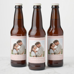 Rótulo Para Garrafa De Cerveja Casamento de Foto Moderna