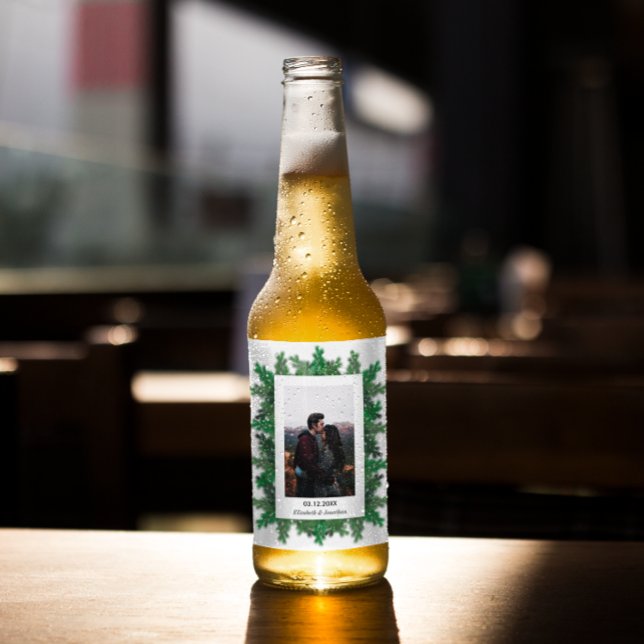 Rótulo Para Garrafa De Cerveja Casamento de Fotografias das Sucursais da Árvore d (Criador carregado)