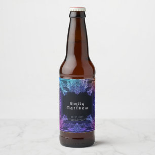 Rótulo Para Garrafa De Cerveja Casamento de Fusão Cyber-Medieval